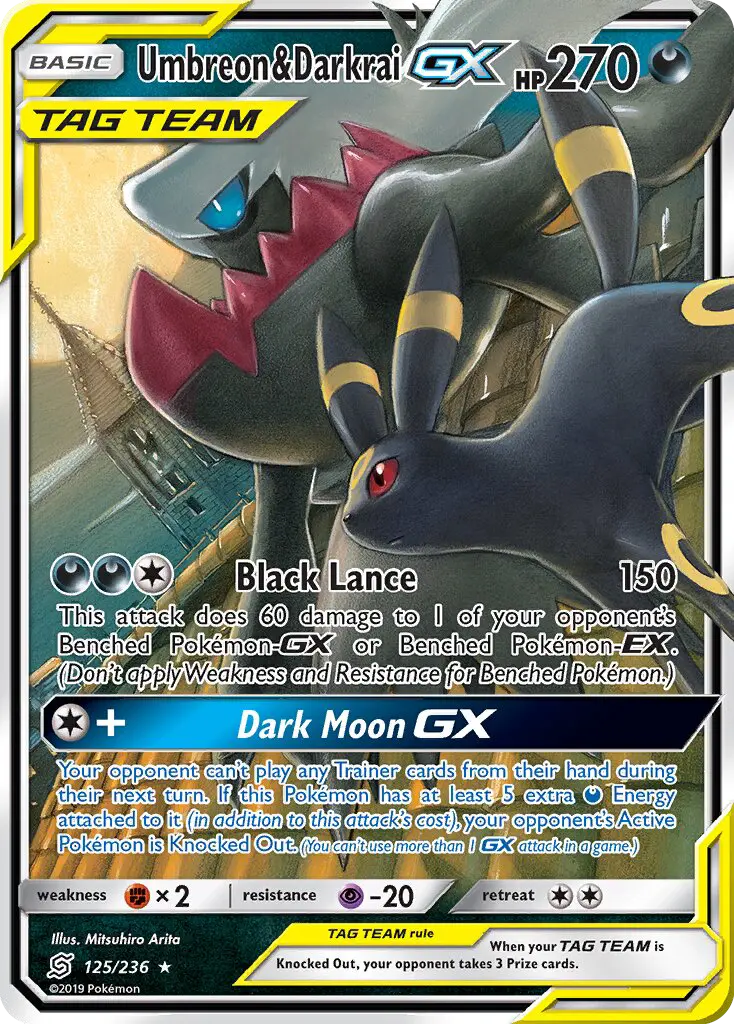 Umbreon & Darkrai GX — catalog artwork