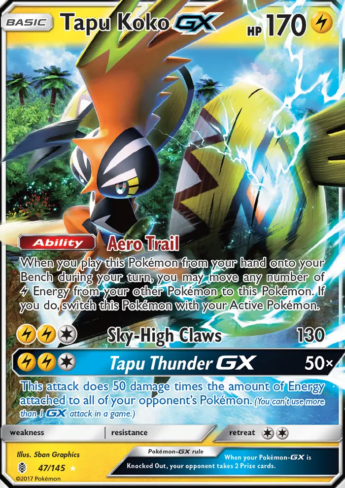 Tapu Koko GX — catalog artwork