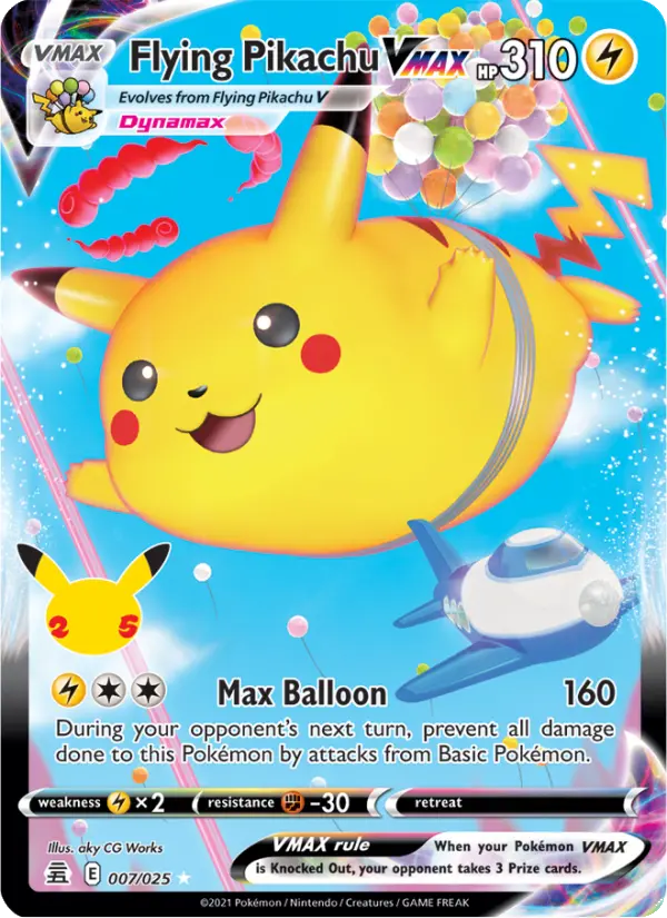 Flying Pikachu VMAX — catalog artwork