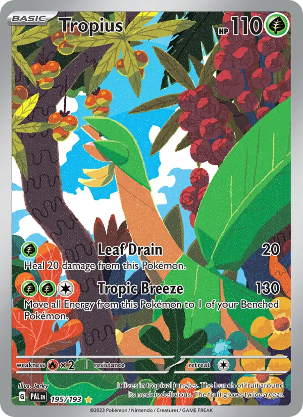 Tropius — catalog artwork