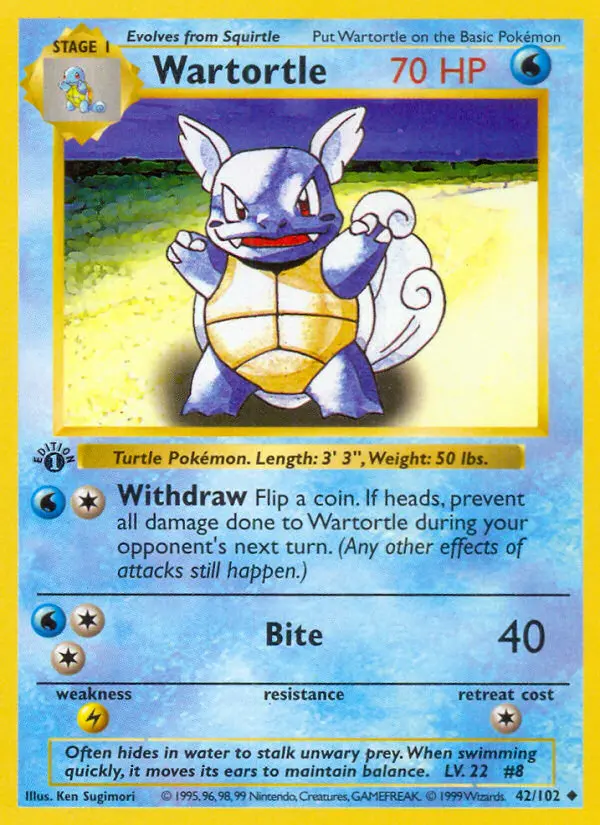 Wartortle (Unlimited) — catalog artwork