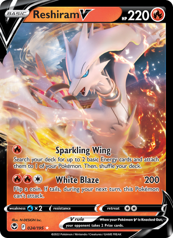 Reshiram V — catalog artwork