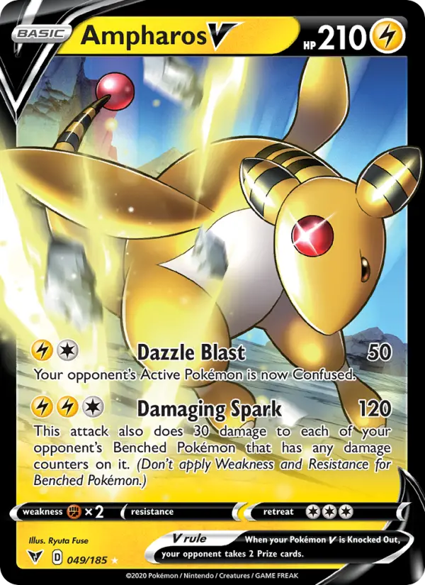 Ampharos V — catalog artwork