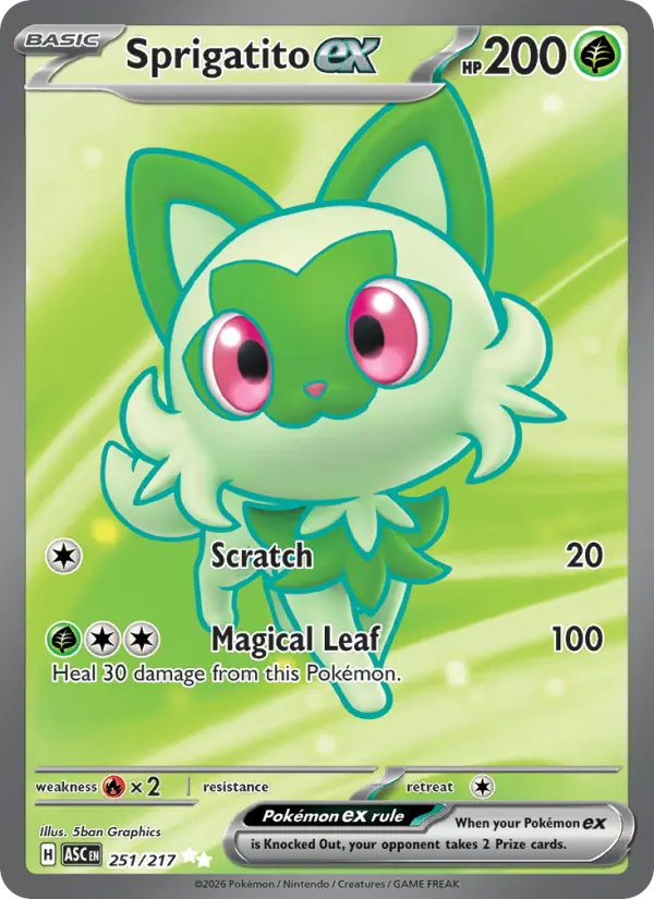 Sprigatito ex — catalog artwork