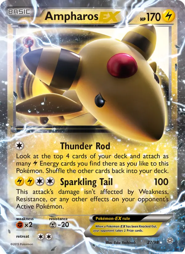 Ampharos EX — catalog artwork