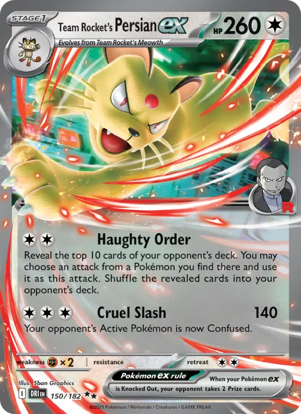 Team Rocket's Persian ex — catalog artwork
