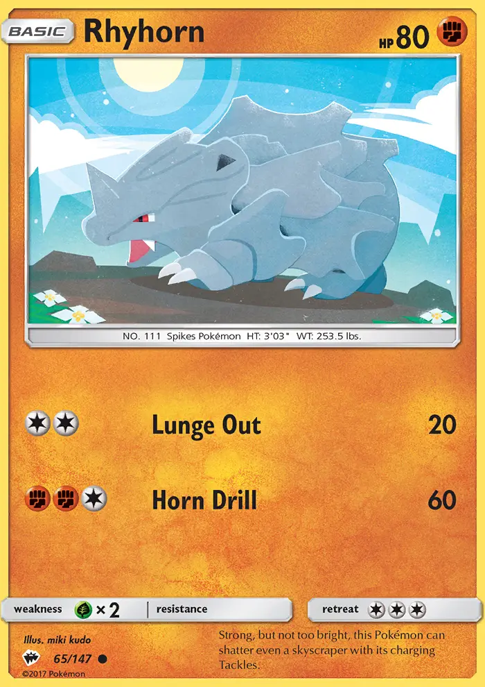 Rhyhorn (Normal) — catalog artwork