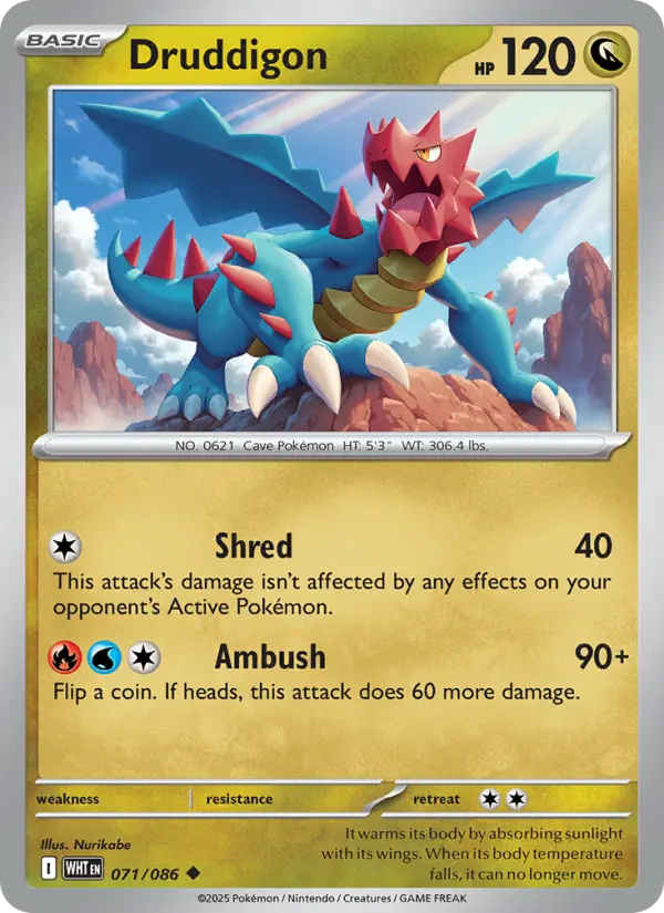 Druddigon (Normal) — catalog artwork