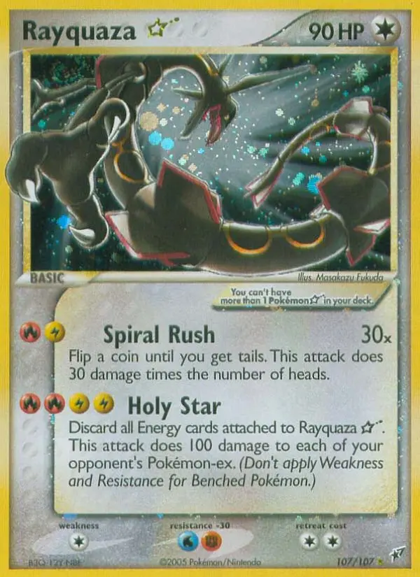 Rayquaza (Gold Star) — catalog artwork