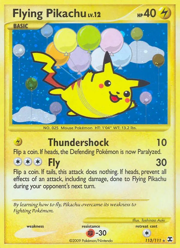 Flying Pikachu LV.12 — catalog artwork