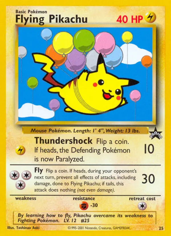 Flying Pikachu — catalog artwork