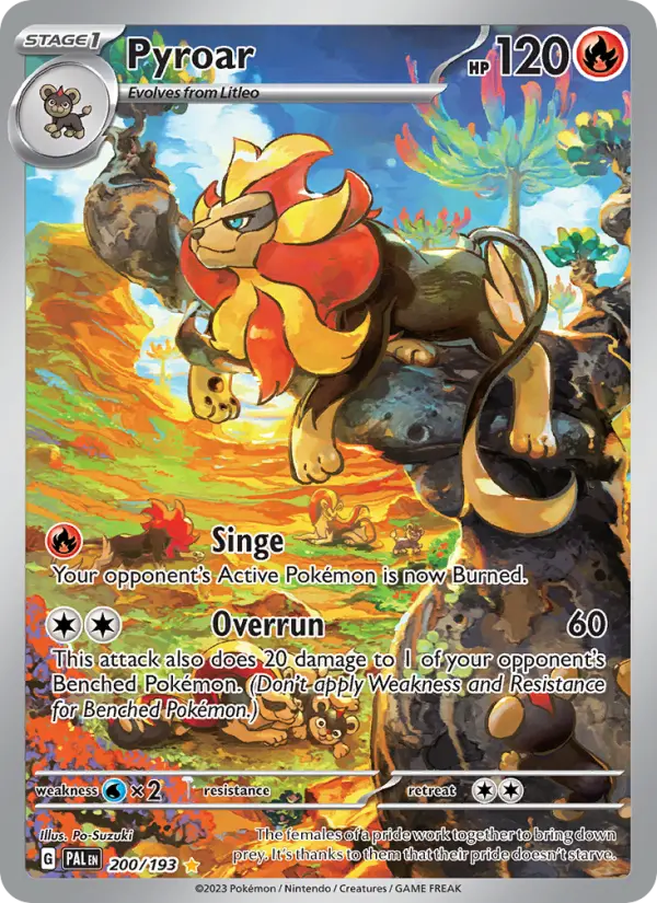 Pyroar — catalog artwork