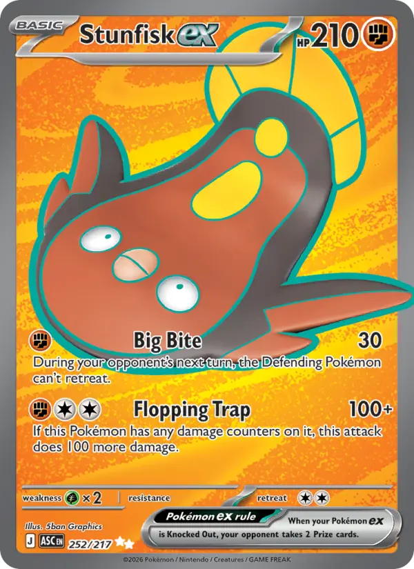 Stunfisk ex — catalog artwork