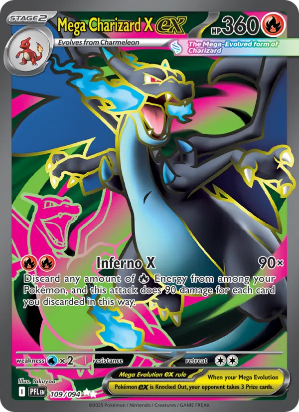 Mega Charizard X ex — catalog artwork