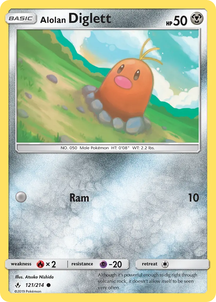 Alolan Diglett (Normal) — catalog artwork