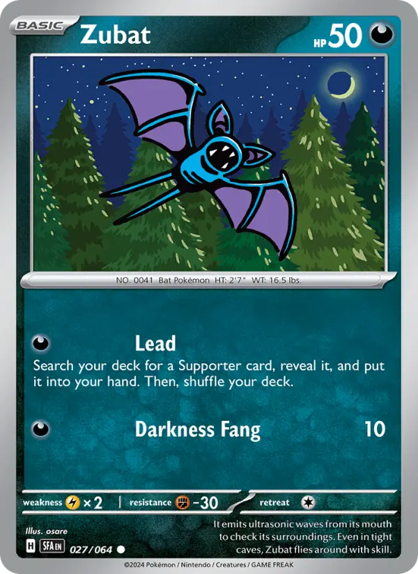 Zubat (Normal) — catalog artwork