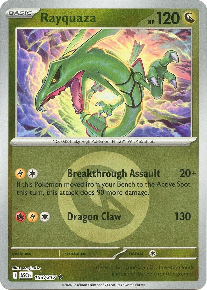 Rayquaza (Energy Reverse Holo) — catalog artwork