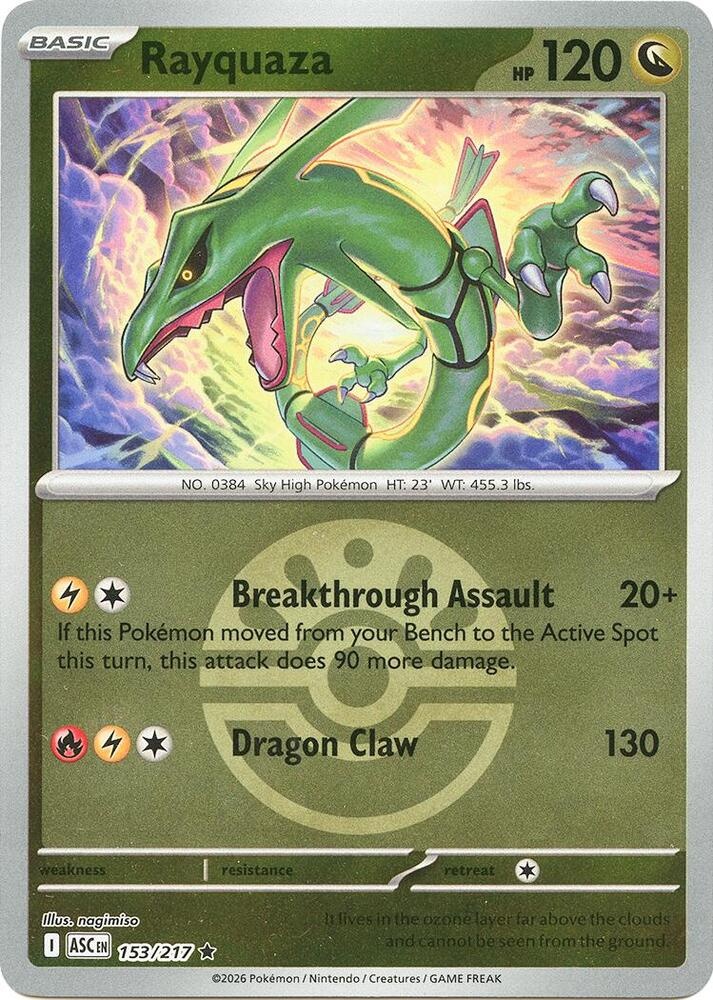 Rayquaza (Friend Ball Reverse Holo) — catalog artwork